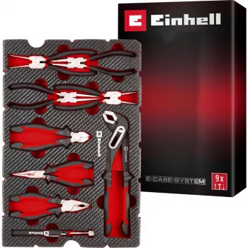 Einhell Insertos de herramientas Set de alicates 9 piezas para E-Case S-F (370522)