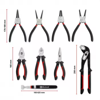 Einhell Insertos de herramientas Set de alicates 9 piezas para E-Case S-F (370522)