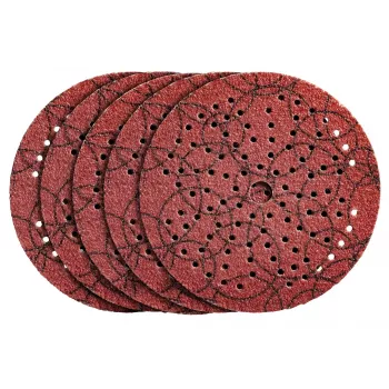 kwb 490704 125 mm Discos de lijar, grano 40, 5 unidades, velcro de 8 agujeros, óxido de aluminio