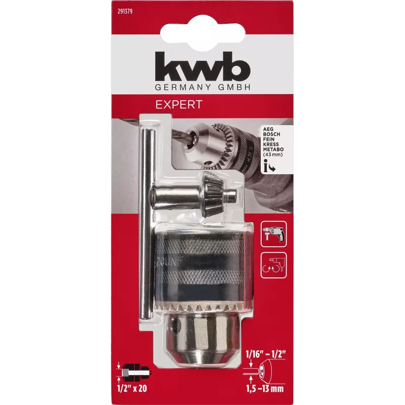 kwb Portabrocas de corona dentada, 1/2