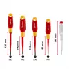 Einhell Set de destornilladores VDE para electricista, 5 piezas, SL 4,0/5,5, PH 1/2, comprobador de tensión, 370541