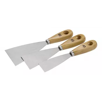 kwb 029997 Set de espátulas 4 piezas acero inoxidable cuchillas flexibles 30-100 mm