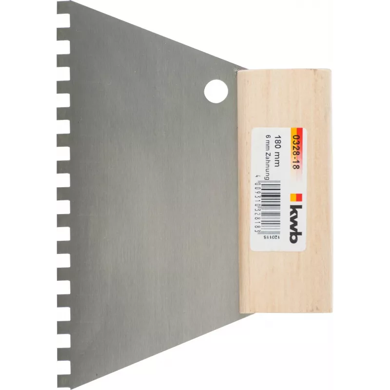 kwb 032818 Paleta dentada B11 acero inoxidable 280 mm mango de madera
