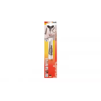 kwb 512604 Set de fresas para madera, 6 piezas, vástago de 6 mm, con punta de carburo, en caja de madera