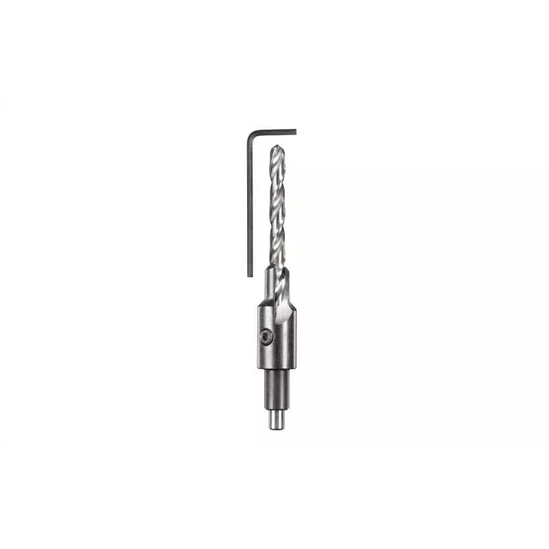 kwb 512604 Set de fresas para madera, 6 piezas, vástago de 6 mm, con punta de carburo, en caja de madera