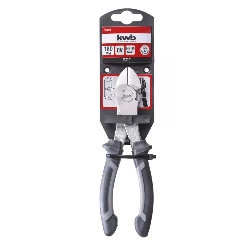 kwb 384010 Alicates de corte de fuerza 160 mm VDE 1000 V acero cromo-vanadio