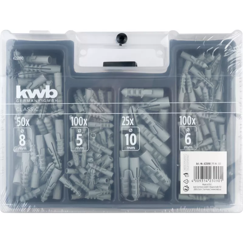 KWB 423090 Surtido de fijaciones, 300 piezas