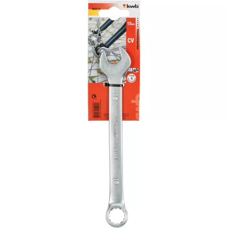 kwb 460215 Llave combinada 15 mm acero cromo-vanadio