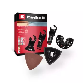 Einhell 708117 Set de accesorios de bimetal de 17 piezas para herramienta multifunción