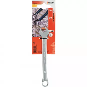 kwb 460210 Llave combinada 10 mm acero cromo-vanadio cromado mate DIN 3113
