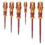 KWB Set de destornilladores de 7 piezas con comprobador de tensión, acero cromo-vanadio, puntas magnéticas, mango ergonómico de 2 componentes 140870