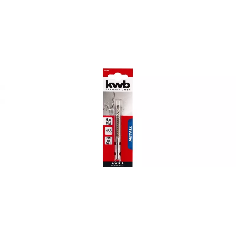 KWB 493900 Broca de fresar plana 20 mm vástago hexagonal para madera