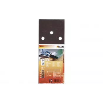 kwb 818188 Hojas de papel de lija surtido de granos P60 P80 P120 P180 230x93 mm 30 uds.