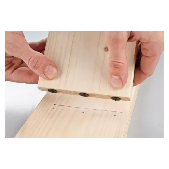 kwb Tacos de madera redondos estriados, 10 x 40 mm, 4 uds., madera natural 530210
