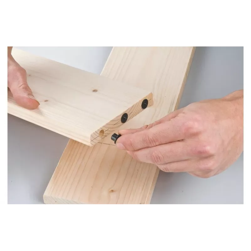 kwb Tacos de madera redondos estriados, 10 x 40 mm, 4 uds., madera natural 530210