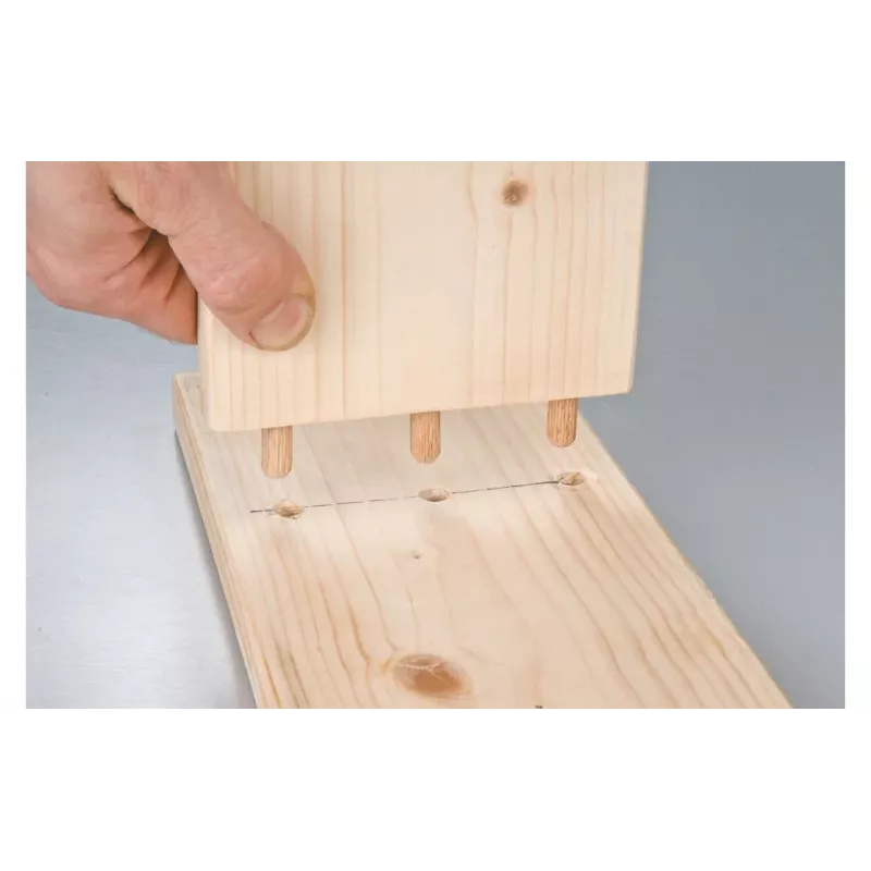 kwb Tacos de madera redondos estriados, 10 x 40 mm, 4 uds., madera natural 530210