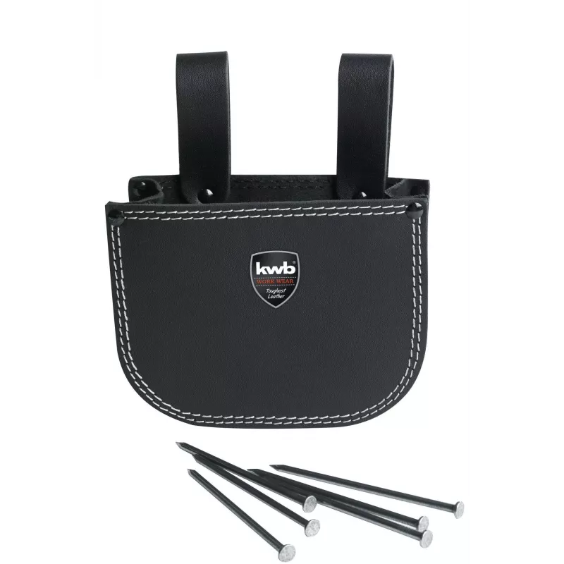 KWB 906400 Bolsa de cinturón portaherramientas, vacía, poliéster 600D, negro/gris, 7 compartimentos