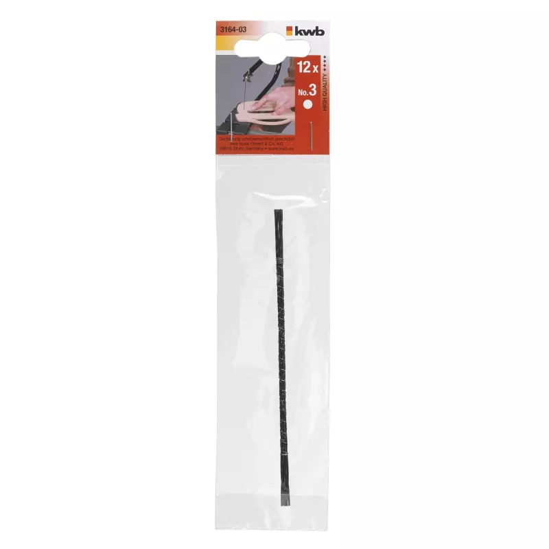 kwb 316403 Set de hojas de sierra de calar 130 mm, 5 uds., vástago en T, madera/metal/plástico