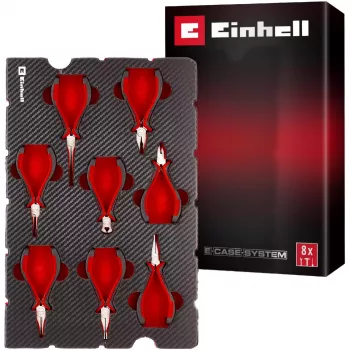 Einhell 370523 Inserto de herramientas E-Case – Set de 8 alicates de precisión para E-Case S-F