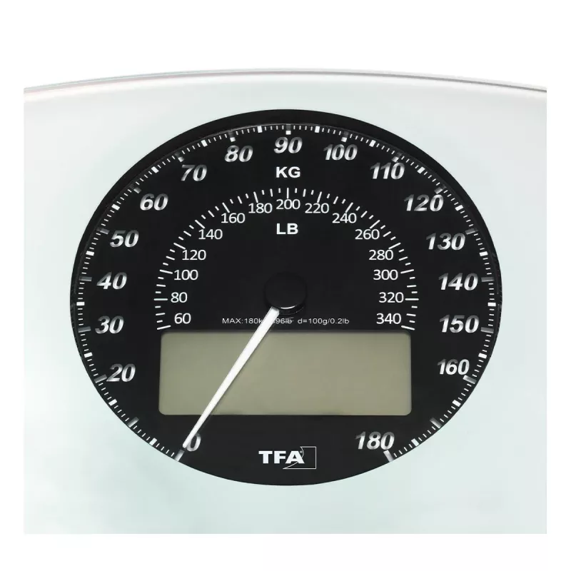 Báscula de baño electrónica TFA Dostmann 50.1003.02, 180 kg, negra