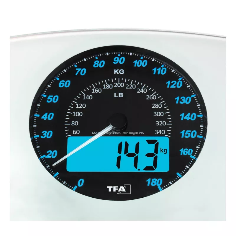 Báscula de baño electrónica TFA Dostmann 50.1003.02, 180 kg, negra