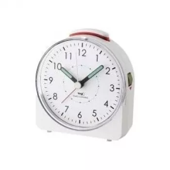 Despertador luminoso TFA DOSTMANN 60.1508.02 Sunrise con radio FM, LED multicolor, doble alarma, puerto de carga USB, blanco