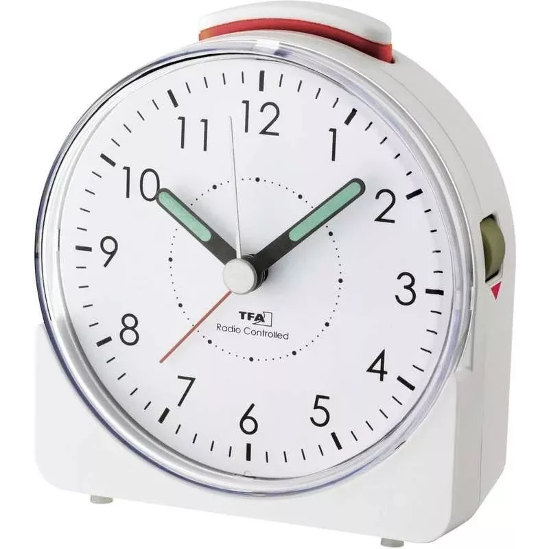 Despertador luminoso TFA DOSTMANN 60.1508.02 Sunrise con radio FM, LED multicolor, doble alarma, puerto de carga USB, blanco