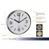 TFA Dostmann 60.3535.02 Reloj de pared radiocontrolado redondo plata - blanco