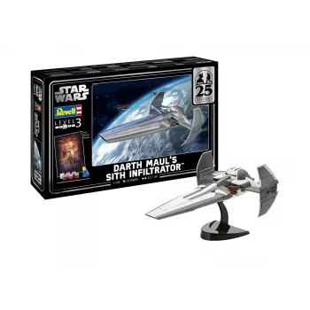 Revell 05638 Sith Infiltrator de Darth Maul Maqueta a escala 1:100 set de regalo - Star Wars Episodio I edición 25.º aniversario