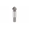 KWB 704840 Avellanador de punta cónica HSS 16 mm, 90°, 3 cortes, vástago cilíndrico