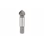 KWB 704840 Avellanador de punta cónica HSS 16 mm, 90°, 3 cortes, vástago cilíndrico