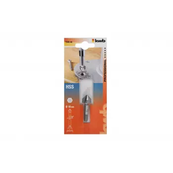 KWB 704840 Avellanador de punta cónica HSS 16 mm, 90°, 3 cortes, vástago cilíndrico