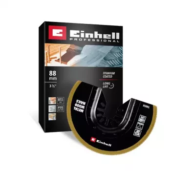 Einhell 708058 Hoja de sierra de inmersión semicircular BIM-TI 88 mm bimetal para multitools oscilantes