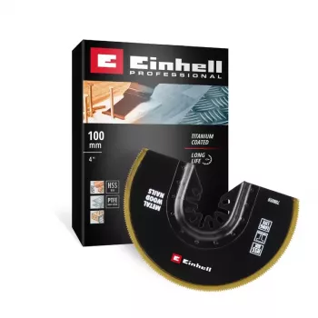 Einhell 708059 Hoja de sierra de inmersión BIM-TI 100 mm bimetal para herramientas multifunción oscilantes, 1 ud.
