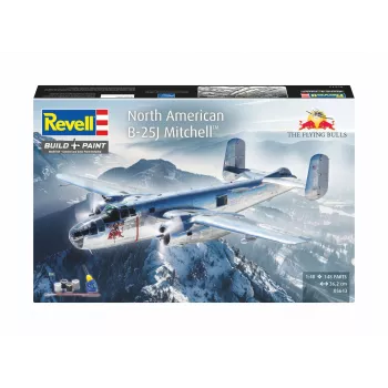Revell 05643 Flying B-25J Mitchell Maqueta de avión escala 1:48, 137 piezas, nivel de habilidad 4