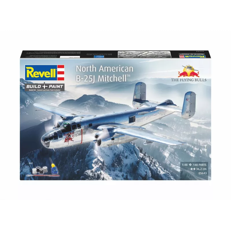 Revell 05643 Flying B-25J Mitchell Maqueta de avión para montar, 1:48