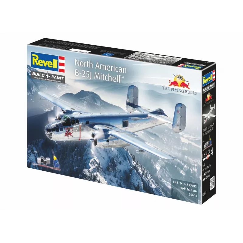 Revell 05643 Flying B-25J Mitchell Maqueta de avión para montar, 1:48