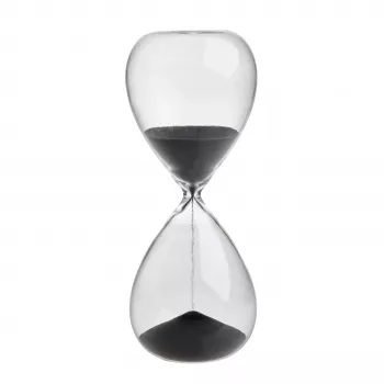 TFA Dostmann Reloj de arena transparente, antracita analógico (18.6009.10.90)