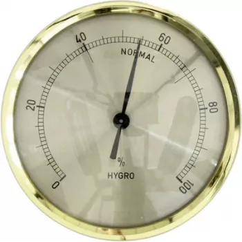 TFA Dostmann 44.1011 Higrómetro de empotrar, analógico, 0-100% RH, embellecedor plateado