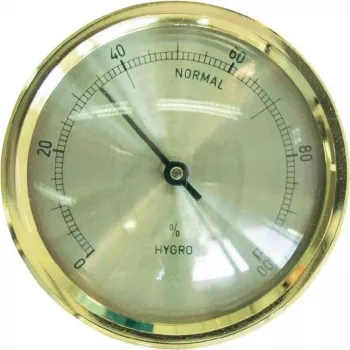 TFA Dostmann 44.1011 Higrómetro de empotrar, analógico, 0-100% RH, embellecedor plateado