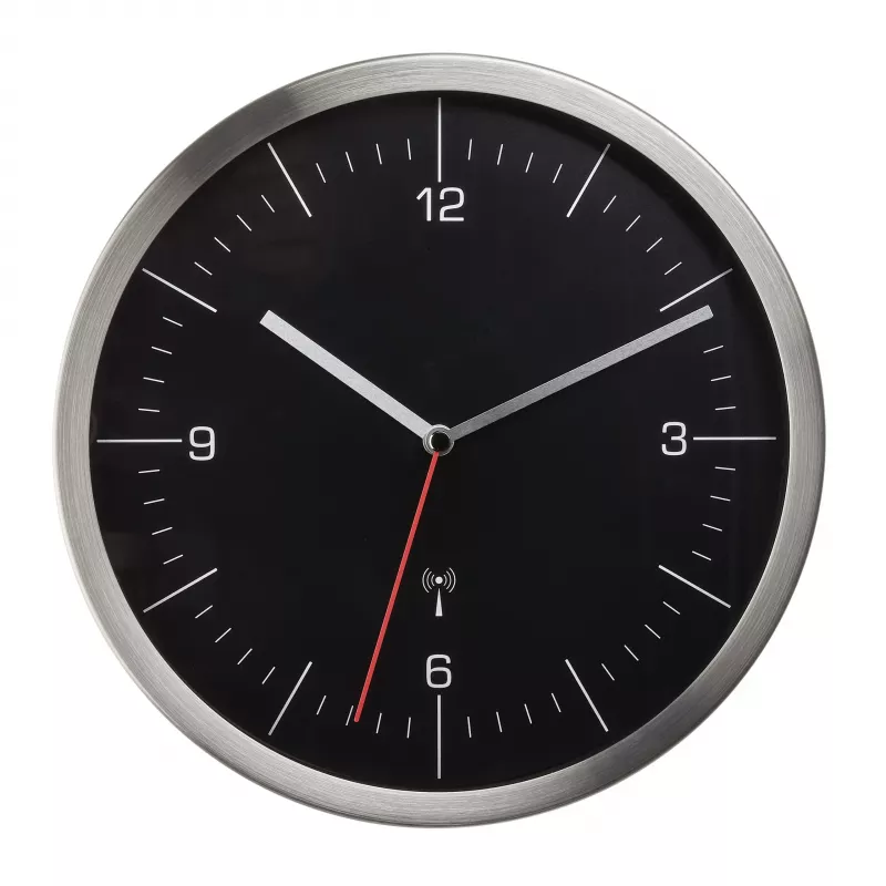 TFA Dostmann Reloj de pared radiocontrolado 245 mm acero inoxidable con segundero continuo 60.3544.01