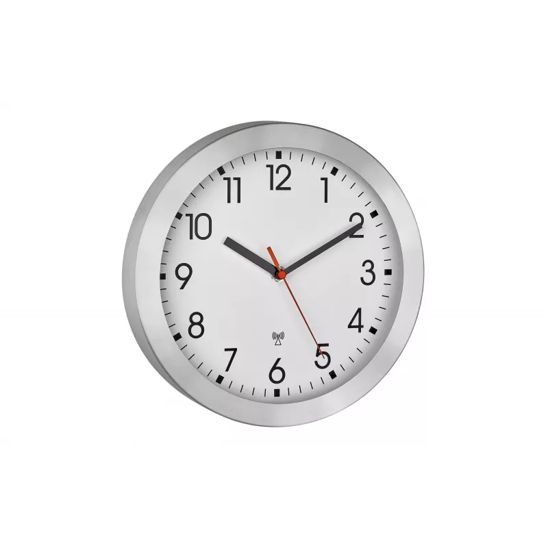 TFA Dostmann 60.3546.02 Reloj de pared radiocontrolado 25 cm aluminio cepillado