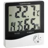 TFA Dostmann WS 5031 Termo-higrómetro con reloj, negro/blanco 30-5031