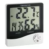 TFA Dostmann WS 5031 Termo-higrómetro con reloj, negro/blanco 30-5031