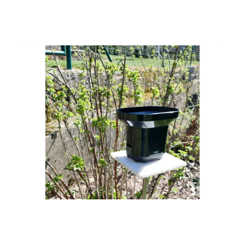 TFA Dostmann 30.3233.01 Sensor de lluvia radiocontrolado, 433 MHz, 0-300 mm/h, resolución 0,1 mm, blanco
