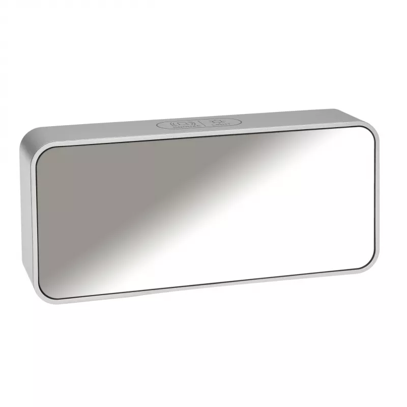 TFA Dostmann 60.2032.54 Despertador de cuarzo plateado con doble alarma