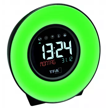 TFA Dostmann 60.2023.02 Despertador de cuarzo blanco