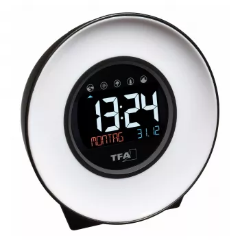 TFA Dostmann 60.2023.02 Despertador de cuarzo blanco