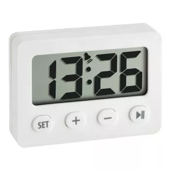 TFA Dostmann 60.2014.02 Despertador digital con temporizador y cronómetro, negro