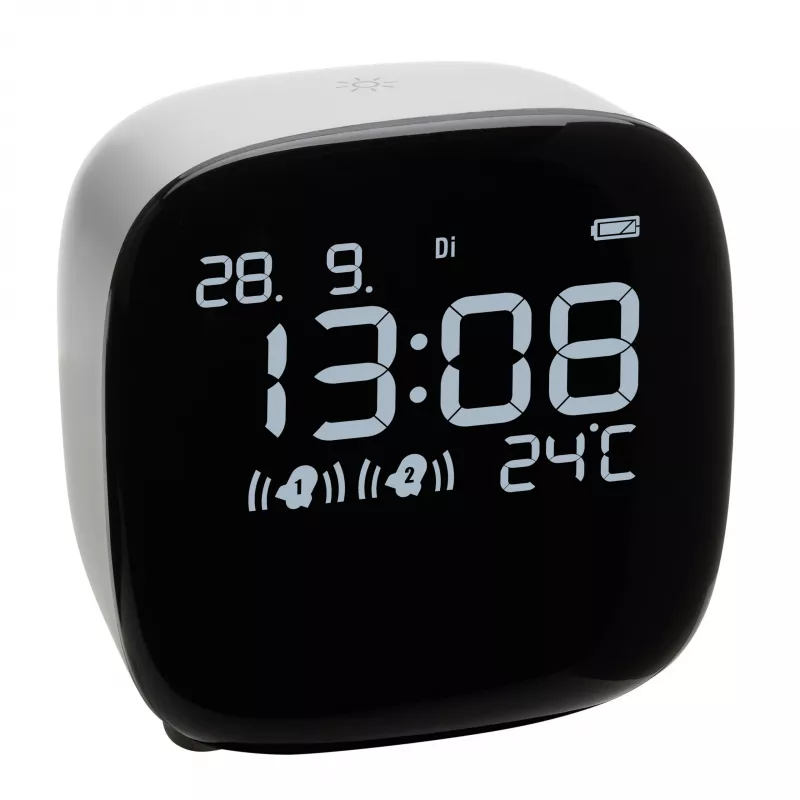 TFA Dostmann 60.2034.02 Despertador de cuarzo blanco con 2 alarmas